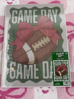 Hobby Lobby Game Day Football Diamond Art Kit  Pink Bow